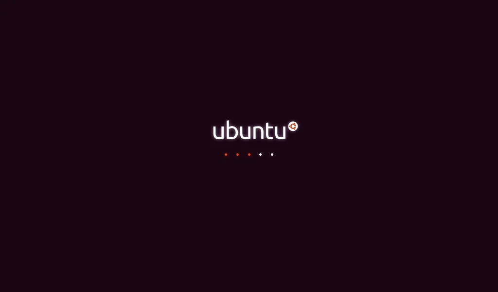 un fond noir avec le mot ubuntu dessus.